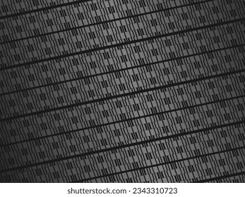 Black metal texture steel background. Luxurious steel ornament. Perforated metal sheet.