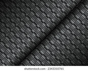 Black metal texture steel background. Luxurious steel ornament. Perforated metal sheet.