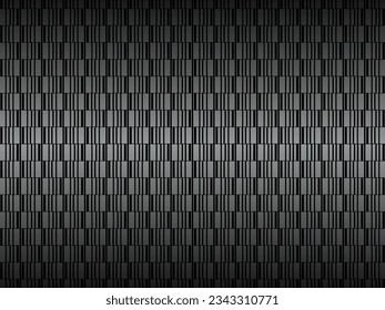 Black metal texture steel background. Luxurious steel ornament. Perforated metal sheet.