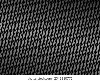 Black metal texture steel background. Luxurious steel ornament. Perforated metal sheet.