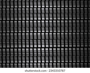 Black metal texture steel background. Luxurious steel ornament. Perforated metal sheet.