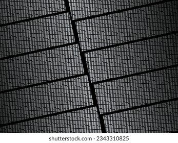 Black metal texture steel background. Luxurious steel ornament. Perforated metal sheet.