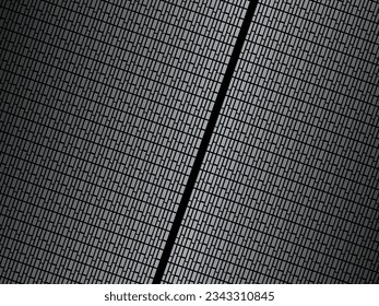 Black metal texture steel background. Luxurious steel ornament. Perforated metal sheet.