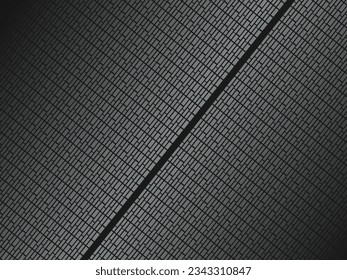 Black metal texture steel background. Luxurious steel ornament. Perforated metal sheet.