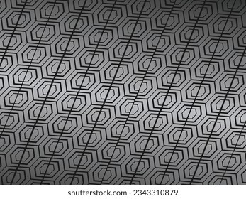 Black metal texture steel background. Luxurious steel ornament. Perforated metal sheet.