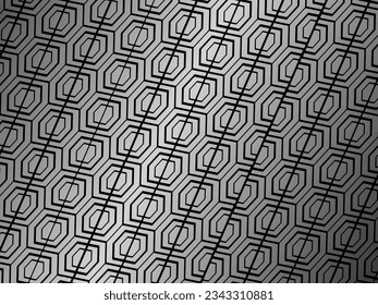 Black metal texture steel background. Luxurious steel ornament. Perforated metal sheet.