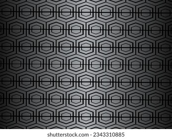 Black metal texture steel background. Luxurious steel ornament. Perforated metal sheet.