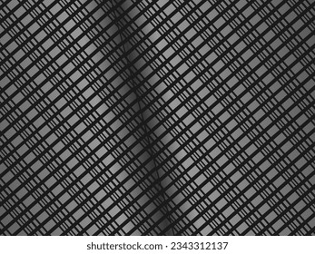 Black metal texture steel background. Luxurious steel ornament. Perforated metal sheet.