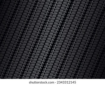 Black metal texture steel background. Luxurious steel ornament. Perforated metal sheet.