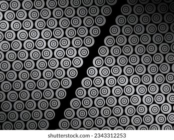 Black metal texture steel background. Luxurious steel ornament. Perforated metal sheet.