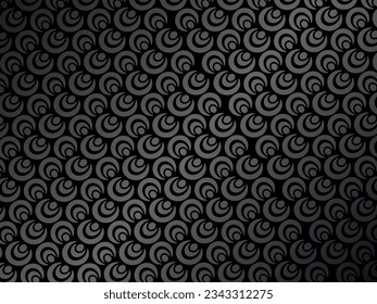 Black metal texture steel background. Luxurious steel ornament. Perforated metal sheet.