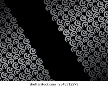 Black metal texture steel background. Luxurious steel ornament. Perforated metal sheet.