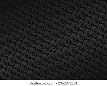 Black metal texture steel background. Luxurious steel ornament. Perforated metal sheet.