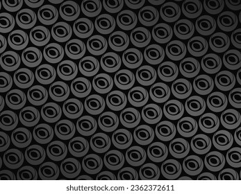 Black metal texture steel background. Luxurious steel ornament. Perforated metal sheet.