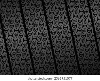 Black metal texture steel background. Luxurious steel ornament. Perforated metal sheet.