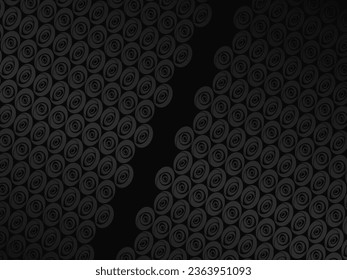 Black metal texture steel background. Luxurious steel ornament. Perforated metal sheet.