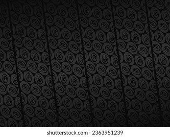 Black metal texture steel background. Luxurious steel ornament. Perforated metal sheet.