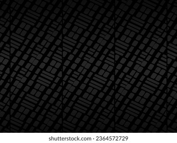 Black metal texture steel background. Luxurious steel ornament. Perforated metal sheet.