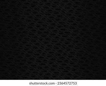 Black metal texture steel background. Luxurious steel ornament. Perforated metal sheet.