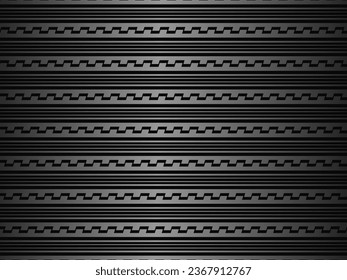 Black metal texture steel background. Perforated metal sheet.