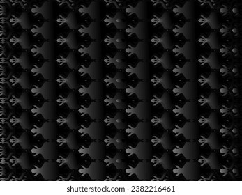 Black metal texture steel background. Luxurious steel ornament. Perforated metal sheet.