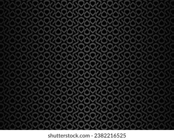Black metal texture steel background. Luxurious steel ornament. Perforated metal sheet.