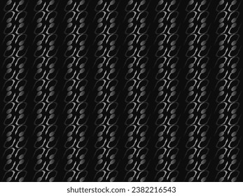 Black metal texture steel background. Luxurious steel ornament. Perforated metal sheet.