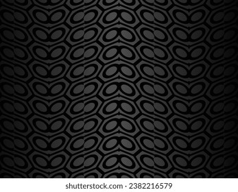 Black metal texture steel background. Luxurious steel ornament. Perforated metal sheet.