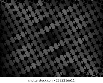 Black metal texture steel background. Luxurious steel ornament. Perforated metal sheet.