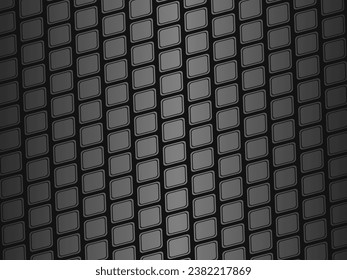 Black metal texture steel background. Luxurious steel ornament. Perforated metal sheet.