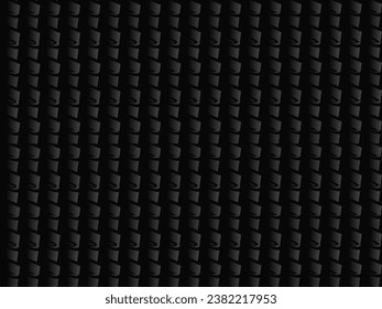 Black metal texture steel background. Luxurious steel ornament. Perforated metal sheet.