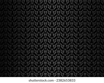 Black metal texture steel background. Luxurious steel ornament. Perforated metal sheet.