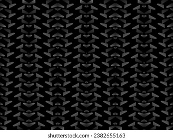 Black metal texture steel background. Luxurious steel ornament. Perforated metal sheet.