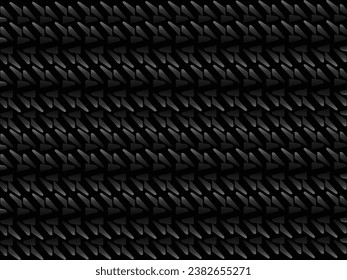 Black metal texture steel background. Luxurious steel ornament. Perforated metal sheet.