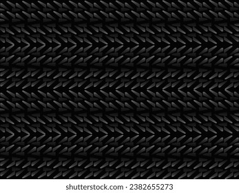 Black metal texture steel background. Luxurious steel ornament. Perforated metal sheet.