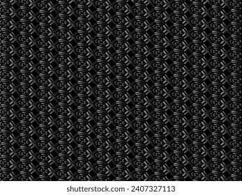 Black metal texture steel background hexagon pattern. Perforated metal sheet.