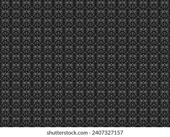 Black metal texture steel background hexagon pattern. Perforated metal sheet.