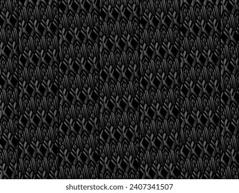 Black metal texture steel background hexagon pattern. Perforated metal sheet.