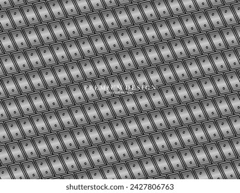 Black metal texture steel background. Perforated metal sheet. Dark premium background.