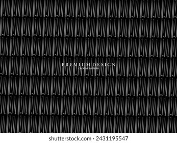 Black metal texture steel background. Perforated metal sheet. Premium dark background.