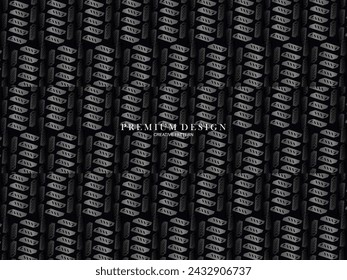 Black metal texture steel background. Perforated metal sheet. Premium dark background.