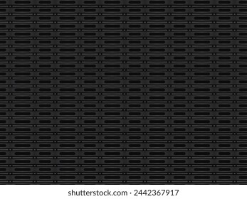 Black metal texture steel background. Perforated metal sheet.