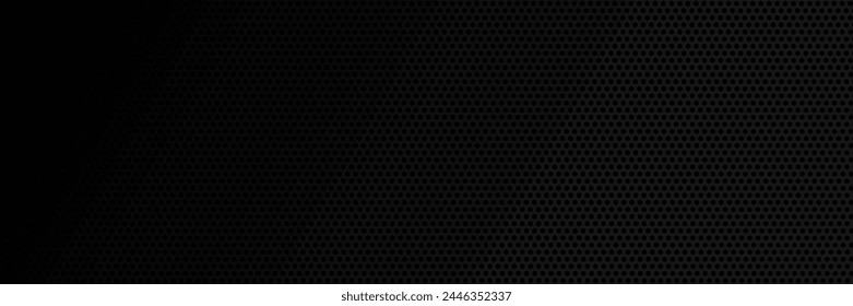 Fondo de acero de textura de metal negro. Chapa metálica perforada. Vector