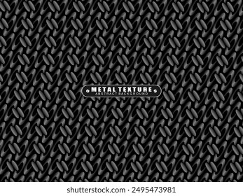 Black metal texture steel background. Perforated metal sheet.