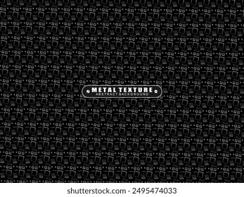 Black metal texture steel background. Perforated metal sheet.