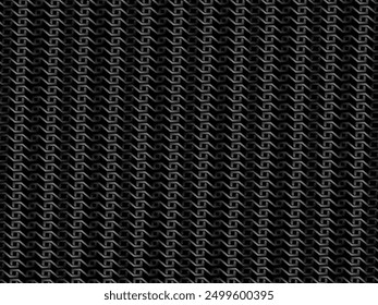 Black metal texture steel background. Perforated metal sheet.