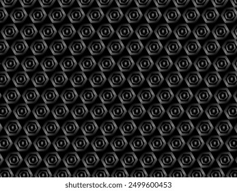 Black metal texture steel background. Perforated metal sheet.