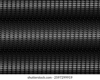 Black metal texture steel background. Perforated metal sheet. Texture of black carbon fiber.