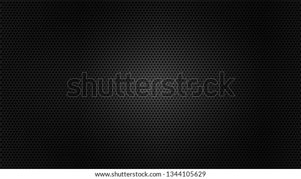 Black Metal Texture Steel Background Perforated Stock Vector Royalty Free