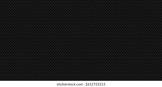 Black metal texture steel background.Black hexagon grid background.eps 10